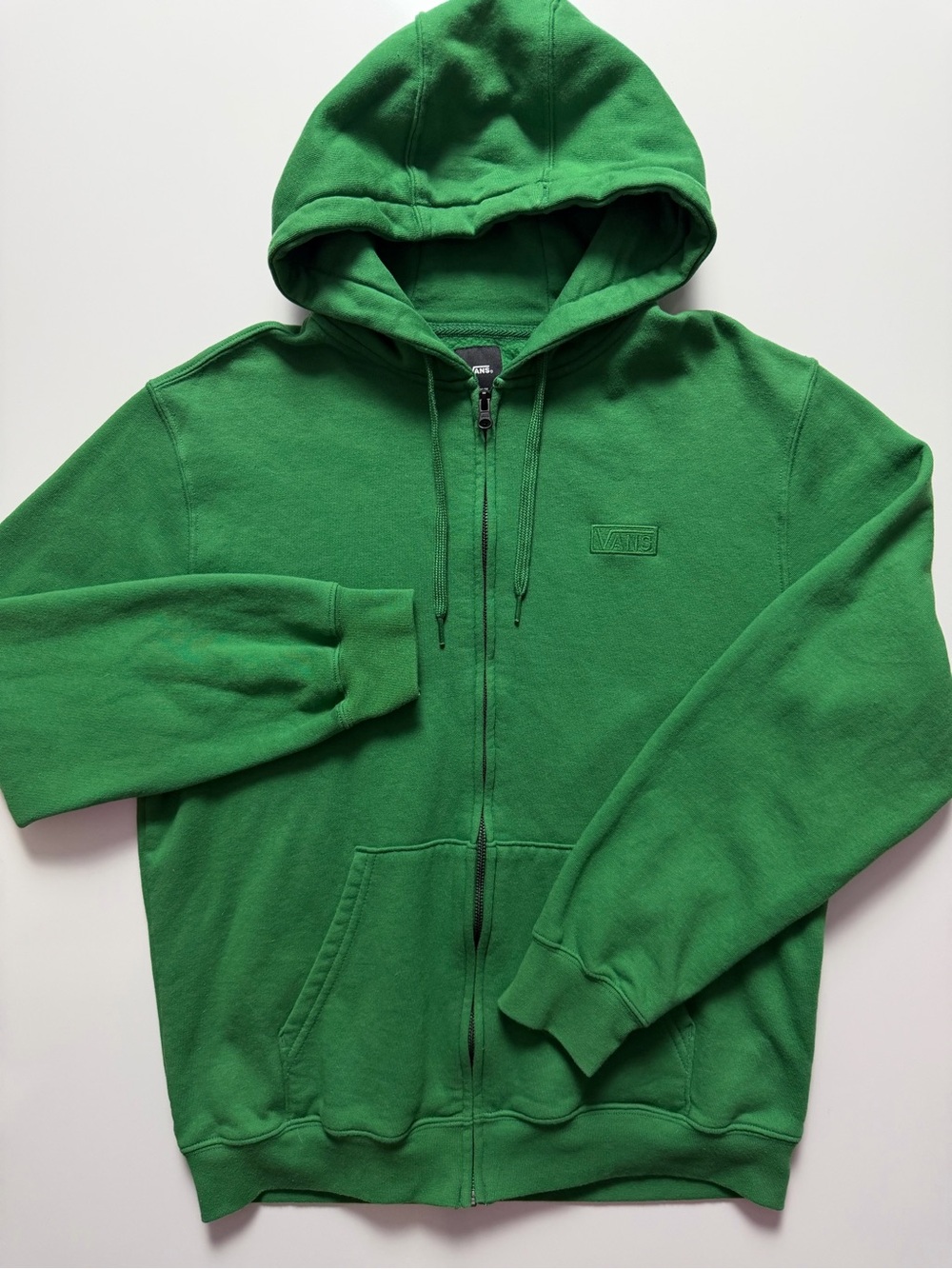 Vans Full Zip Hoodie, Green, Size M